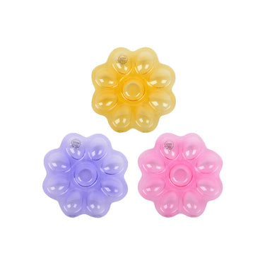 Decoris bord bloem glas 3 assorti ã˜20,7xh2cm
