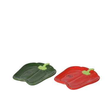 Decoris bord paprika dolomiet 16x13x2cm 2 assorti