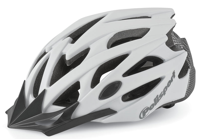 Afbeelding laden in galerijviewer, Polisport twig fietshelm l 58-61cm wit mat carbon
