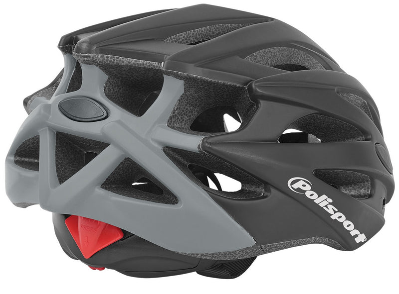 Afbeelding laden in galerijviewer, Polisport twig fietshelm l 58-61cm zwart grijs

