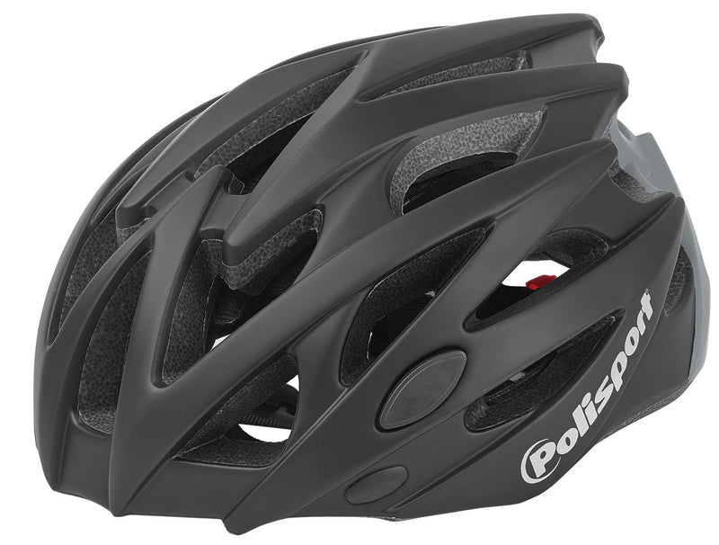 Afbeelding laden in galerijviewer, Polisport twig fietshelm l 58-61cm zwart grijs
