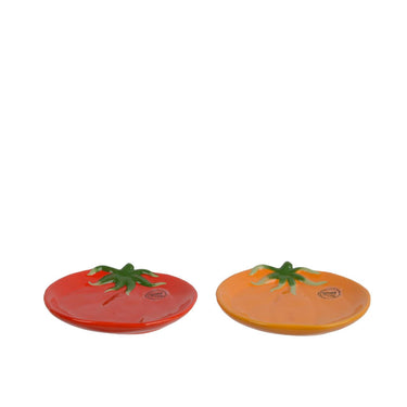 Decoris bord tomaat 16x15,5x2,5cm 2 assorti