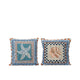 Decoris kussen met schelp polyester katoen 43x43x4cm 2 assorti