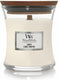 Woodwick geurkaars mini candle - linen - 20 branduren - 85gr - 8 cm ø 7 cm