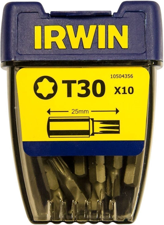 Irwin torx t30 - 1 4” 25 mm - 10 stuks - 10504356