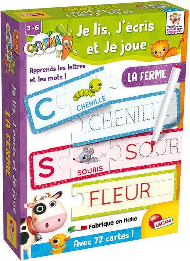 Lisciani carotina je lis, écris et joue - la ferme