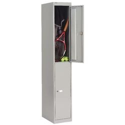 Locker 2 compartimenten clk182 30,5x45,7x180,2cm lichtgrijs