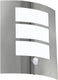 Eglo city wandlamp buiten - e27 - 26 cm - bewegingssensor - rvs