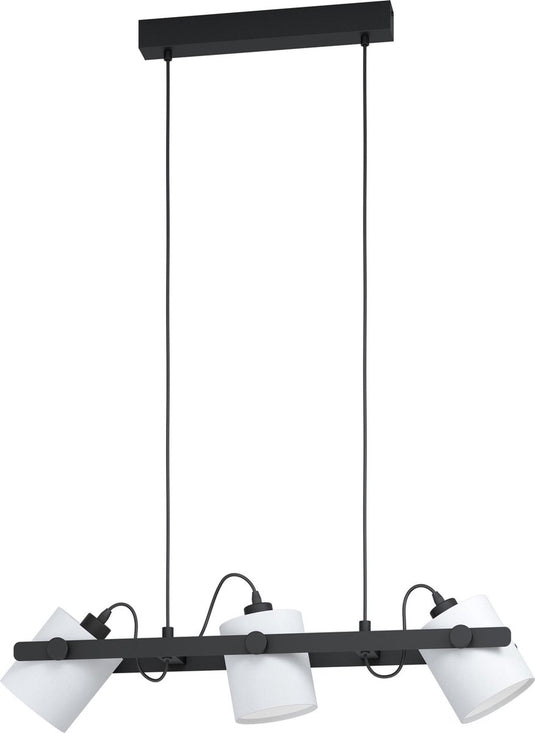 Eglo hornwood 1 hanglamp - e27 - 78 cm - zwart wit