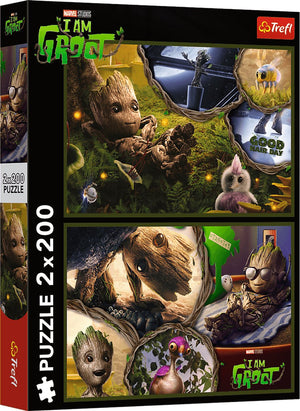 Trefl legpuzzel marvel guardians of the galaxy groot 2x200 stukjes.