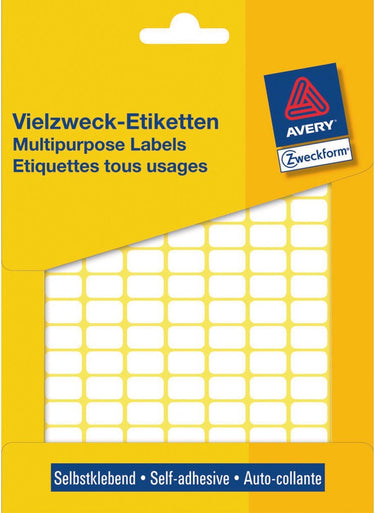 Avery universele etiketten 3306 13x8mm wit