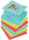 Post-it® z-notes post-it super sticky 76x76mm assorti pak 6 stuks 90 vel