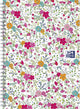 Oxford floral - schrijfblok - b5 - lijn - 120 pagina's - hardcover notitieboek - wit