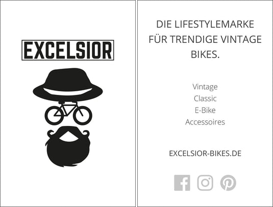 Excelsior messecards trade fair card