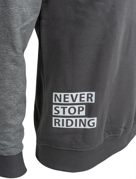 Contec sweatshirt never stop riding ct sweatshirt never stop riding black gray size xx