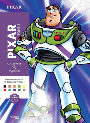 Hachette pratique coloriages mystères pixar tome 2 - kleuren op nummer kleurboek voor volwassenen