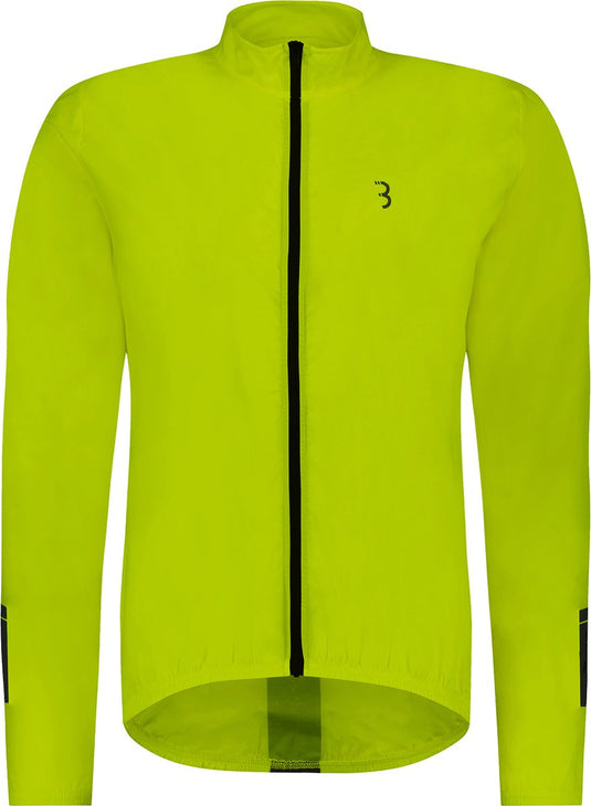 Bbb cycling fietsjack baseshield - windjack heren en dames - wielrennen mountainbiken - fietsjas: wind en waterbestendig - neon geel - maat xl - bbw-148
