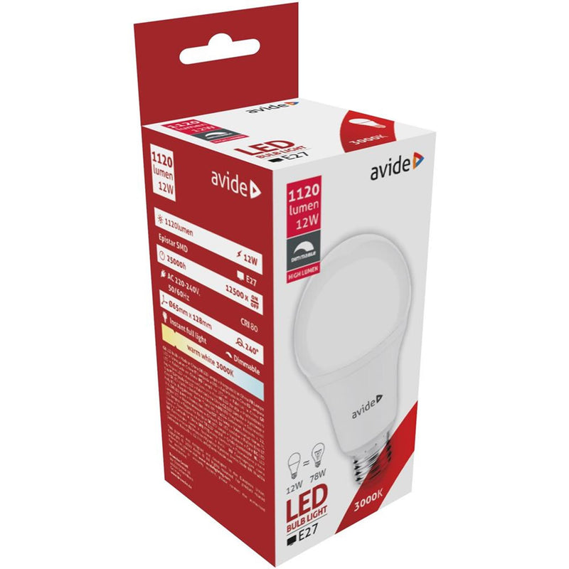 Afbeelding laden in galerijviewer, Avide led lamp e27 12w 3000k ww dimbaar
