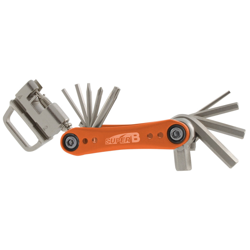 Afbeelding laden in galerijviewer, multitool TB-FD40 17 functies 73 x 45 mm RVS oranje
