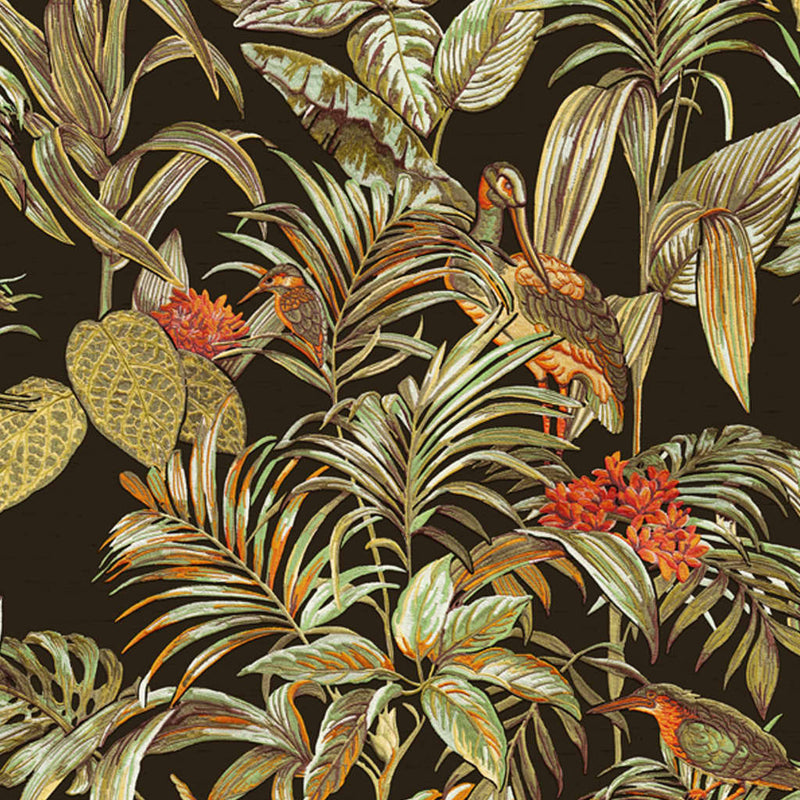 Afbeelding laden in galerijviewer, Dutch wallcoverings behang bird-of-paradise zwart
