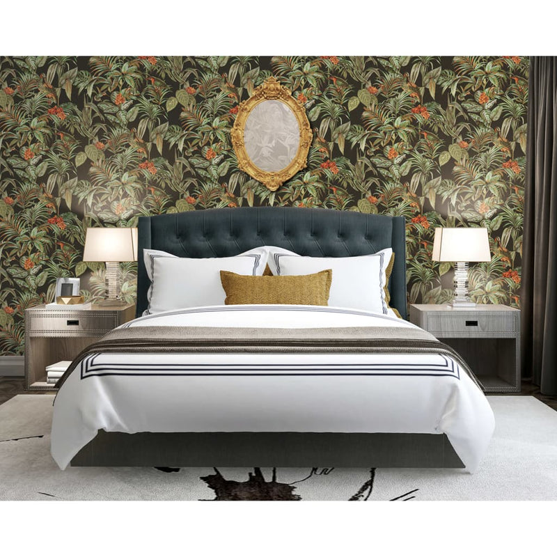 Afbeelding laden in galerijviewer, Dutch wallcoverings behang bird-of-paradise zwart
