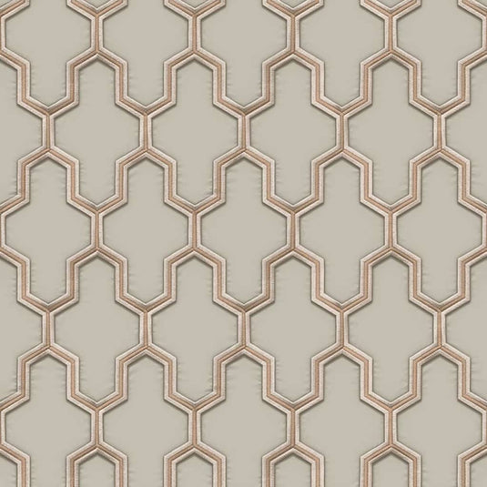 Dutch wallcoverings behang geometric goudkleurig en groen