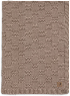 Jollein baby deken ledikant - 100x150cm - box knit - milky coffee