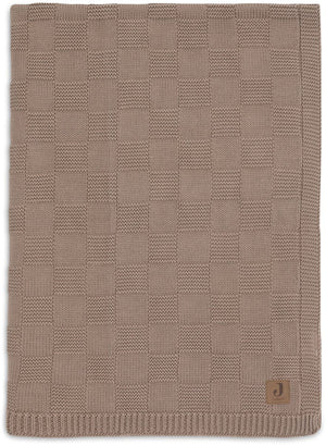 Jollein baby winter deken wieg - 75x100cm - box knit - milky coffee