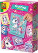 Ses creative unicorn diamond painting - 5 eenhoornkaarten - voor meisjes vanaf 3 jaar - 672 steentjes - schoencadeautjes sinterklaas