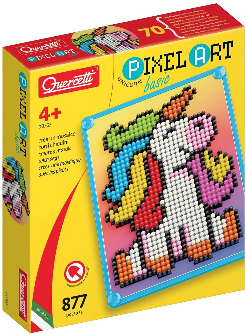 Afbeelding laden in galerijviewer, Quercetti pixel art mozaïek eenhoorn 880dlg educatief speelgoed.
