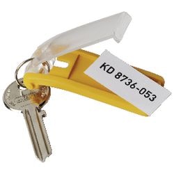 Sleutelhangers durable geel 6st