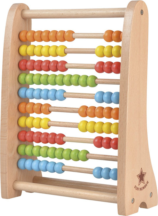 Lelin toys lelin® houten telraam – houten speelgoed voor leren tellen en rekenen – educatief speelgoed – vanaf 1 jaar