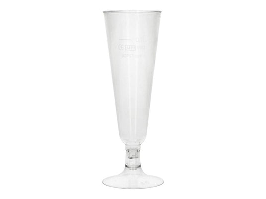 Papstar 24 glazen voor mousserende wijn pure 100ml ø5,5x16,5cm glashelder gemaakt van recyclebaar pla plantaardige bioplastic
