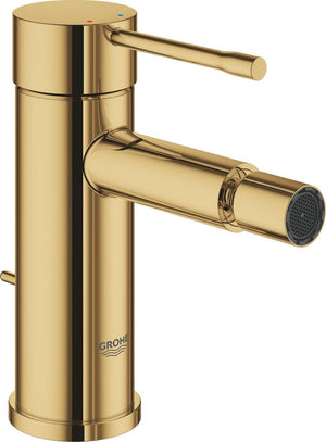Grohe essence bidetkraan - lage uitloop - met trek-waste - cool sunrise (goud)