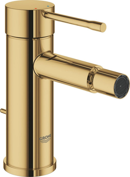Grohe essence bidetkraan - lage uitloop - met trek-waste - cool sunrise (goud)