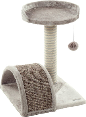 Flamingo krabpaal – charlton – krabpaal kat – krabmeubel met speeltje en ligplateau – jute krabtouw – 40x41x45 cm – lichtbeige lichtgrijs