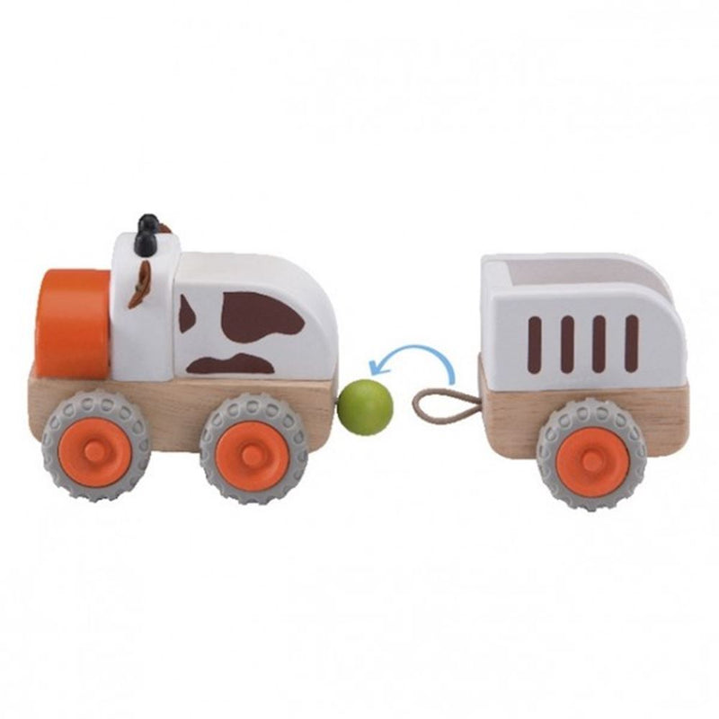 Afbeelding laden in galerijviewer, Wonderworld koe tractor met aanhanger+1
