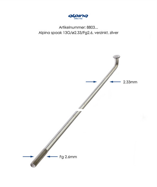 Buzaglo alpina spaak 13x308