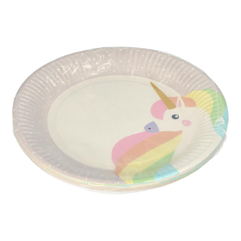 Afbeelding laden in galerijviewer, Papstar set a 10 borden unicorn karton ã˜23cm
