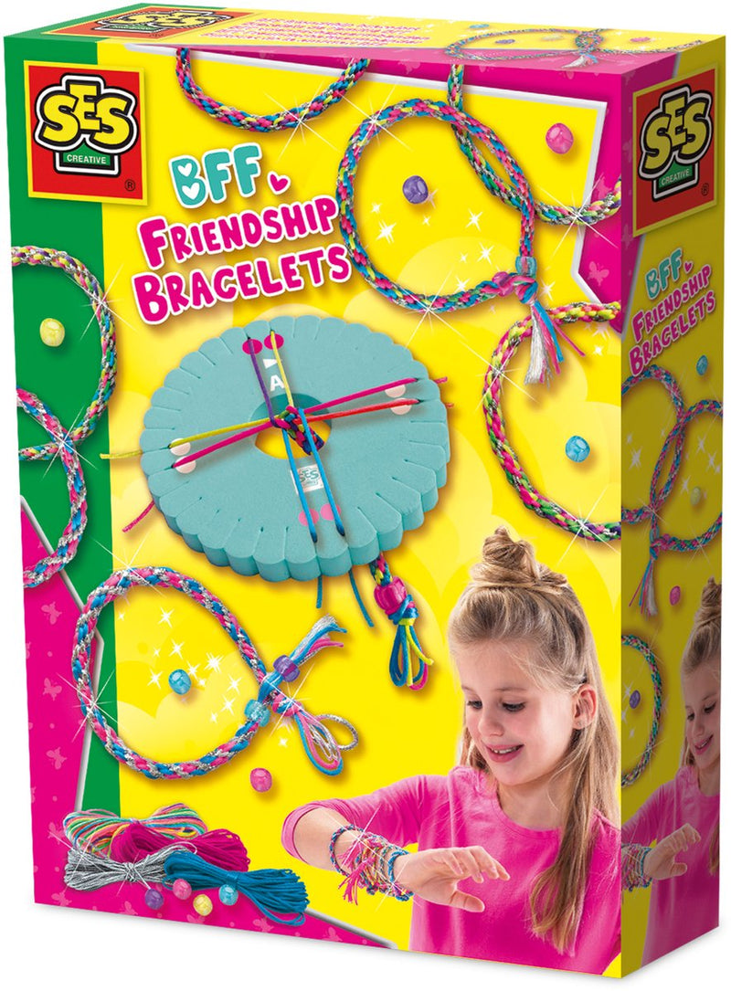 Afbeelding laden in galerijviewer, Ses creative - hobby pink - bff vriendschapsarmbandjes - knutselen meisjes - armbanden maken - 4 kleuren - vanaf 5 jaar
