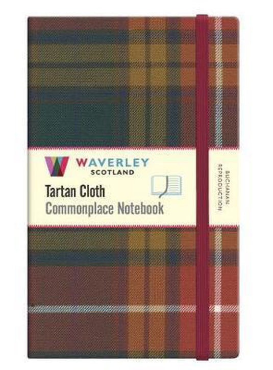 Merkloos sans marque waverley (l): buchanan reproduction tartan cloth large notebook