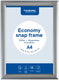 Europel economy kliklijst – posterlijst – a4 – 21 x 29,7 cm – 25mm – aluminium – zilver