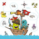 Papstar set a 20 servetten pirate crew 3-laags 33x33cm