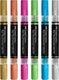 Faber-castell acrylmarker - black edition - shake paint - 6 metallic kleuren - fc-285517