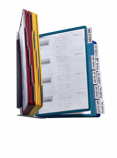 Durable vario® wandhouder - 32,7 x 25,1 x 11,6 cm - inclusief 20 display panelen