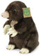 Rappa eco knuffel mol 21 cm - realistische knuffel van recyclede pet flessen - bruin creme