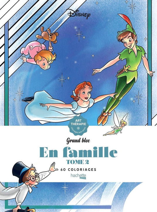 Hachette grands blocs disney en famille tome 2 - kleurboek voor volwassenen