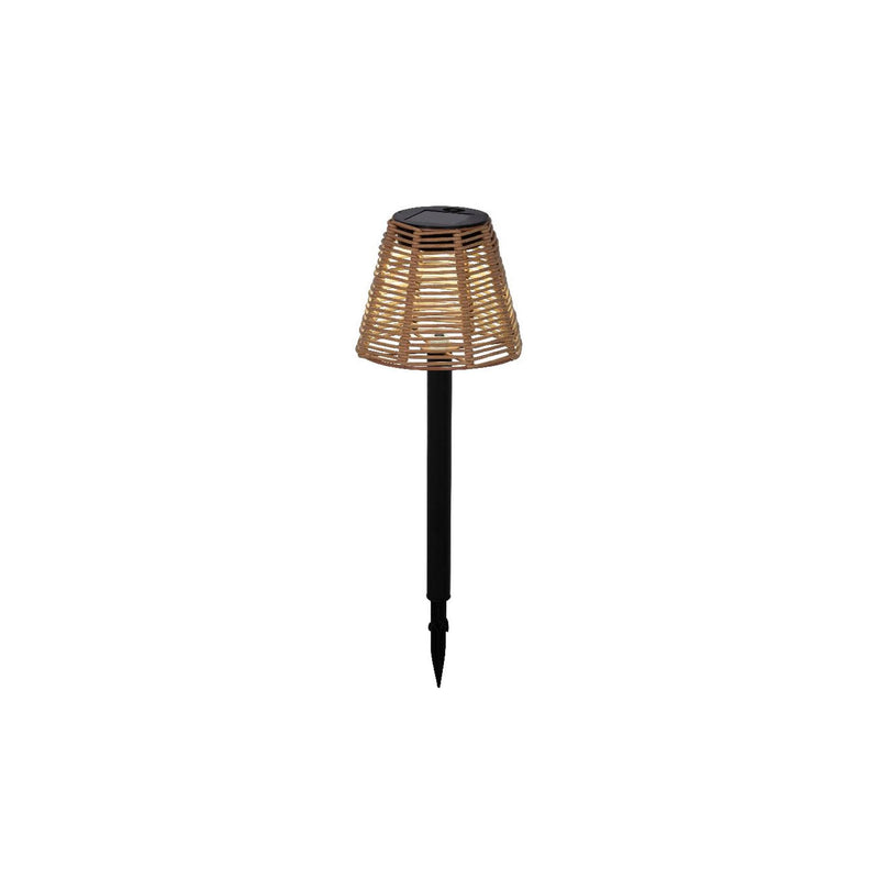 Afbeelding laden in galerijviewer, Lumineo solar steeklamp wicker ø12xh30cm
