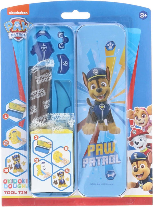 Canenco paw patrol chase okidoki klei in 3d tin bakje