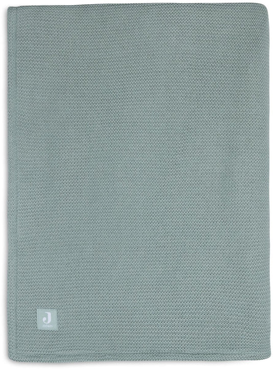 Jollein deken wieg 75x100cm basic knit forest green fleece